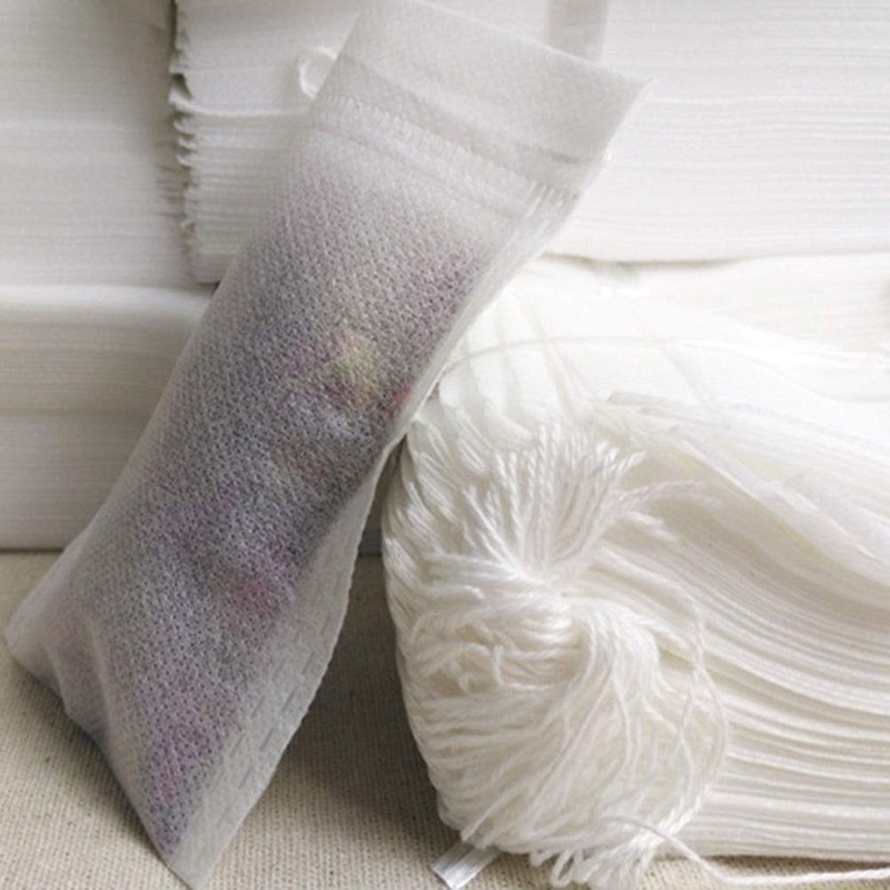 LTKJ 100-pack Cotton Tea Filter Bags Coffee Filter with Drawstring