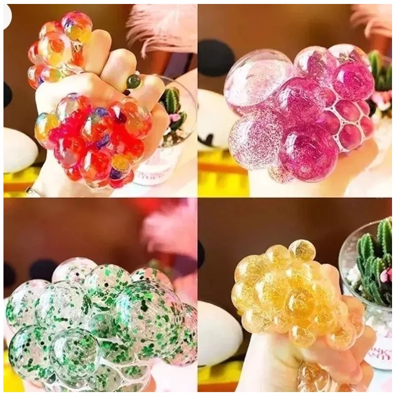 DAS 24 Pelotas Chica Antiestrés Squishy Glitter Hidrogel Fiesta