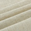 Linen Button Farmhouse Beige Shower Curtain,Bowknot,Linen and Cotton Woven Fabric,Pleated