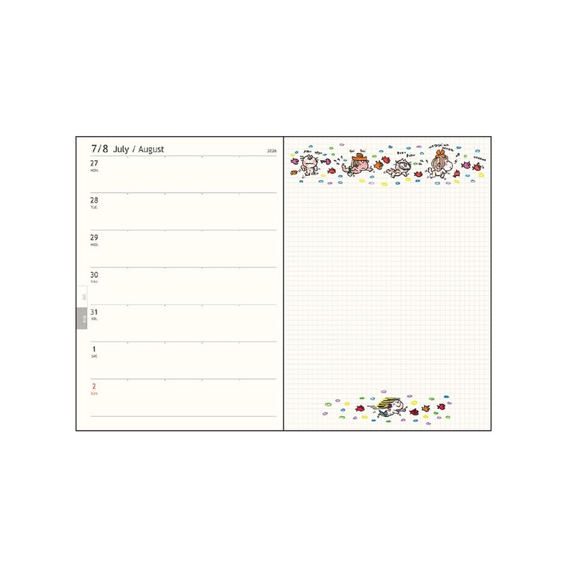Sunstar Stationery Ado Mizumori Planner, 2026 Weekly B6, Pink S2959038