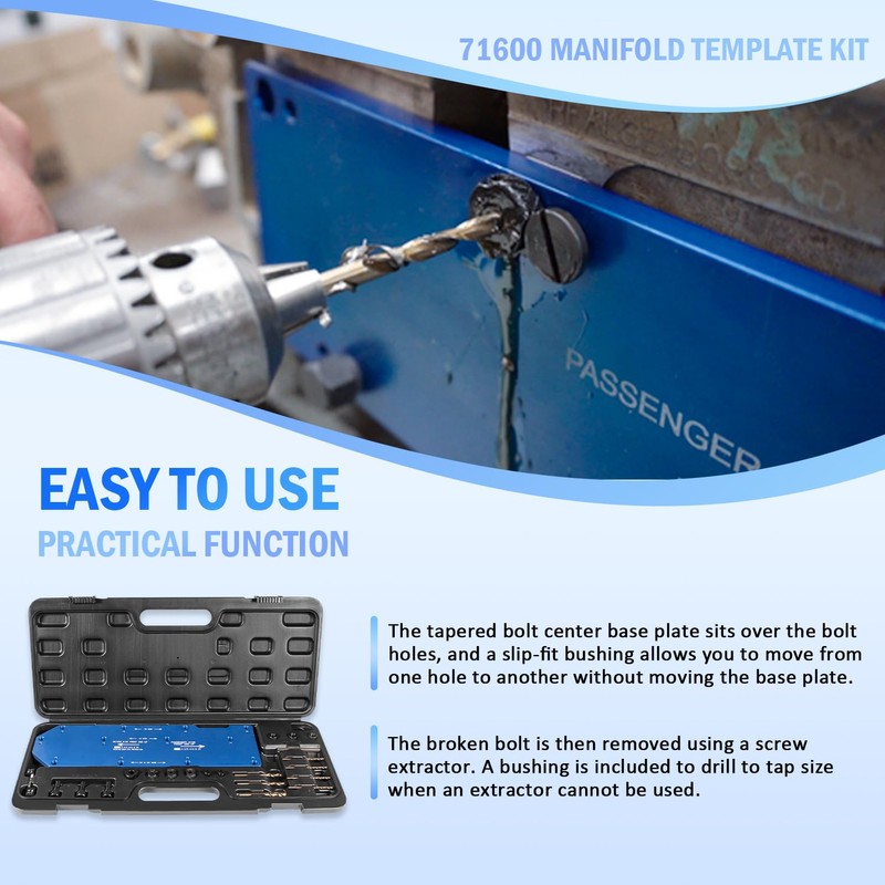 71600 Manifold Drill Template Kit fit for Ford 4.6L/5.4L/6.8L V10