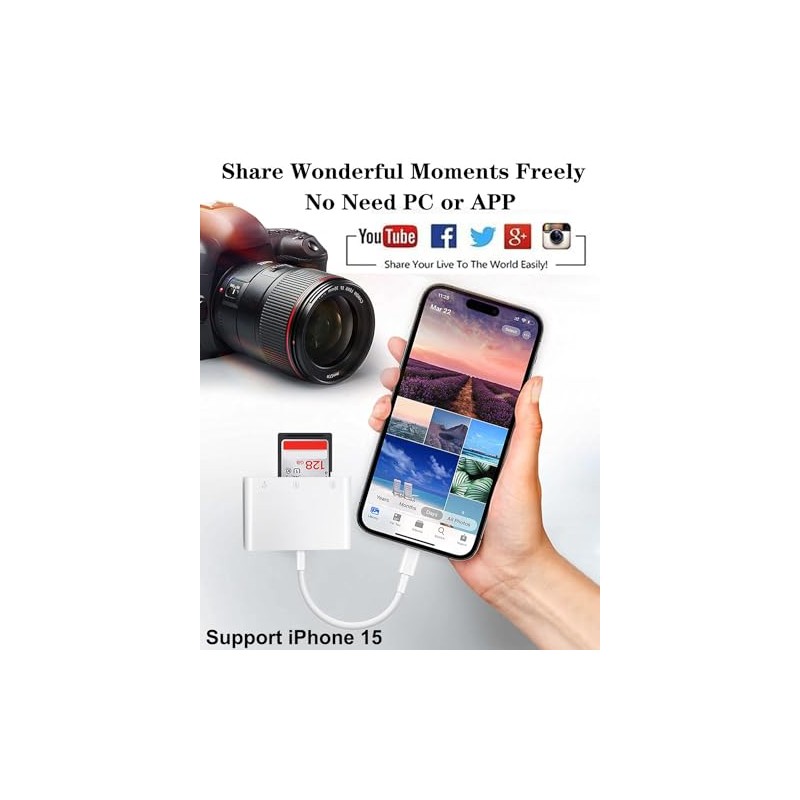Apple - Lector de tarjetas USB C a SD para