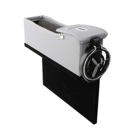 Autopeck - Organizador de asiento de coche de piel sintética de alta calidad, organizador de bolsillo lateral para asiento de coche, organiza con     