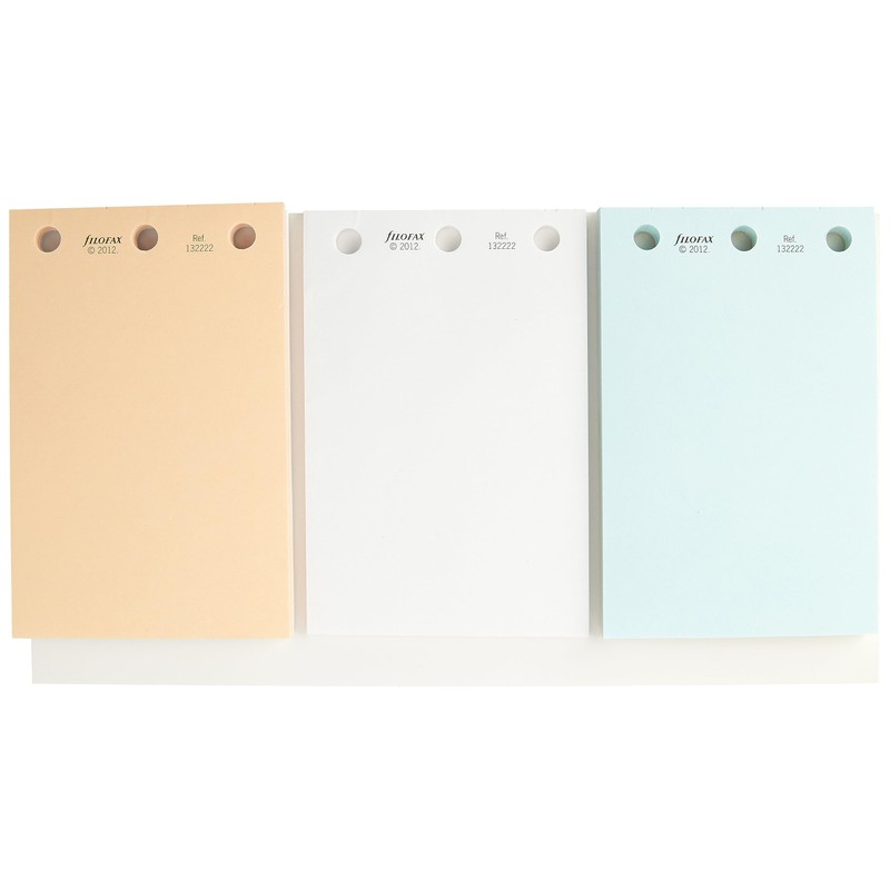 Filofax Mini Jot Pads - White/ Blue/ Salmon