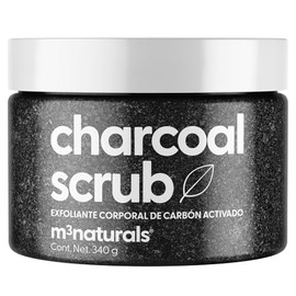 Charcoal Scrub | Exfoliante corporal de carbón activado con colágeno | Exfoliación con sal para tonificar el cuerpo, tratar la celulitis, y suavizar l