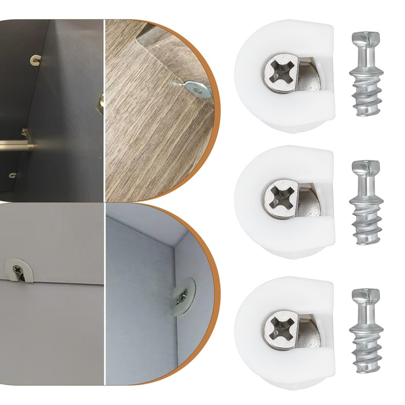 SING F LTD 50pcs 20mm Knock Down Cam Lock Three-in-one