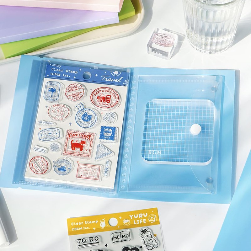 BG M File Clear Stamp File Baby Blue BT-CF011