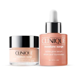 Clinique Set Hidratación y Luminosidad Todo Tipo de Piel  Crema Moisture Surge 100H  Serum Facial Glow con Vitamina C