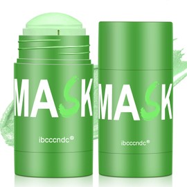 RATYMON Green Tea Face Mask, Green Mask Stick For Face, 2PCS Deep Cleanse Stick Clay Blackhead Remover Poreless For Purifying, Moisturizing, Oil Control Reduce For All Skin Types
