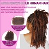 Geogroket Afro Kinkys Bulk Human Hair for Permanent Micro Locs/Twists/Braids/Repair