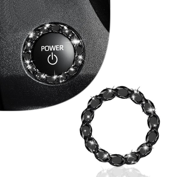 YYTQP 1 PC Crystal Rhinestone Car Engine Stop Decoration Ring,