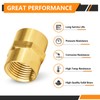 5-PCs HeSun Brass Pipe Fitting, 1/2" NPT Female x 1/2"