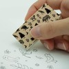 Forest Animals Pattern Moose Bear Wolf Raccoon Birds Eraser Set