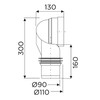 Cofan Connection Hose | 90° Angled Toilet Cuff | Includes