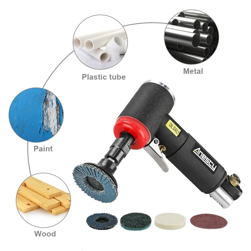Compressed Air Angle Grinder Set - Mini Compressed Air Grinder