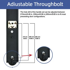 NEWBANG HARDWARE Front Double Out Door Handleset for Exterior Front Door Aged Bronze Finish (Keyed Entry Handle and Dummy Handleset Set),ZSCY-MDHST201810B-knob-SET