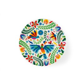 Excelsa Mexican Flower Coaster, Ceramic Dolomite and Cork, 16 x 16 cm