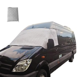 luolety Front Windscreen Wrap Cover for Ford Transit Custom 2012-2022, Waterproof Windshield External Thermal Front Window Cover Snow Ice Shield Dust Sun Screen Wrap Cover