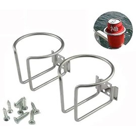 Fubeasi Z-Color 2pcs Stainless Steel Boat Ring Cup Drink Holder Universal Drinks Holders for Marine Yacht Truck RV Car Trailer Hardware