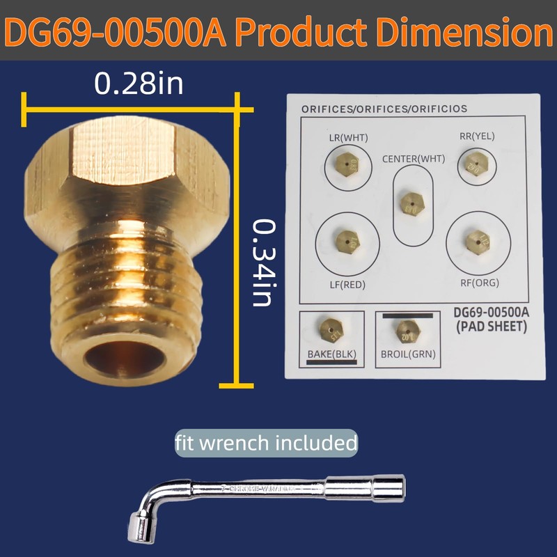 Compatible with Gas Range LP Propane Conversion Kit,DG69-00500A Replacement