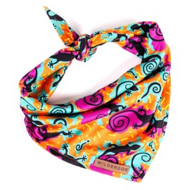 Wilderdog Dog Bandana with Lightweight Quick Drying Poly-Blend Mesh Material in The Lizards