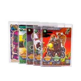 AKUXO Card Protectors Cards Sleeves Top Loaders 10 Hard Acrylic Card Protector Clear Card Brick + 2 Display Stand Fit for Trading Cards,Standard Sports Cards,Baseball Card Holder Cases Collectibles