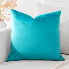 Artscope Velvet Cushion Cover Decorative Cushion Sofa Cushion Lumbar Cushion Throw Cushion Cover Sofa Bedroom 60 x 60 cm Turquoise