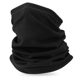Hasagei Tube Scarf for Men and Women Fleece Windproof Neck Warmer Loop Hat for Running Skiing Jogging Cycling Snowboard and Motorcycling Outdoor Sports., black