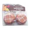 Autumn TINY Baking Cups - Orange Plaid Paper Liners for