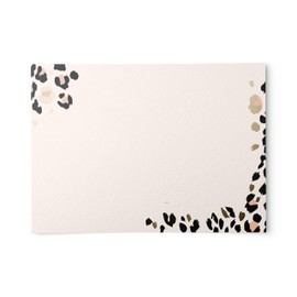 50 Cheetah Animal Print Gold Foil Notecards, 4x6 inches (4x6 Notecards)