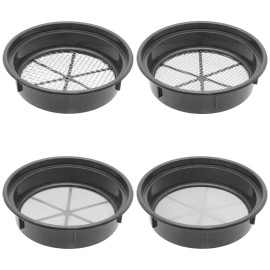 FindingKing Gold Mining Pan Classifier Set of 4 Black Pans Size1, Size2, Size3, Size4 Holes