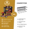 BUILTSTRONG Power Tool Organizer-6 Drill Holder Wall Mount, 3 Tier