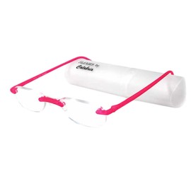 Calabria Flexie Low Profile 714 Reading Glasses&Slim Case+4.50 Fuchsia Hot Pink