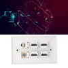Wall Plate 6 Ports HD Multimedia Interface CAT6 TV F