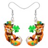 YAYAKO Cute Fox Earrings Fashion Jewelry Acrylic Drop Dangle Earrings