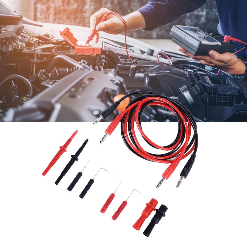 10PCS Set Multimeter Test Leads Kit Universal Black and Red