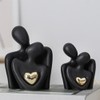 Lyaciomn Mini Couple Statue Abstract Sculpture Home Decor Knick Knacks