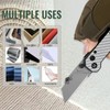 White Carbon fiber Folding Utility Knives, Button Lock, EDC Knife,Quick