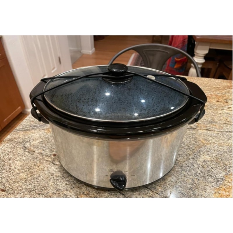 Gentle Black Silicone Lock Strap for Hamilton Beach Slow Cooker