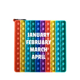 Ranzah Educational Pop Fidget Toy For 3+ Boys & Girls Birthday Gift Toy Montessori Sensory Toy ADHD Anxiety Stress Relief Travel Toy Calendar Spelling Learning Squeeze ToyToddler Toy (Days & Months)