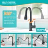 Kicimpro Matte Black Kitchen Faucet with Pull Down Sprayer, 304