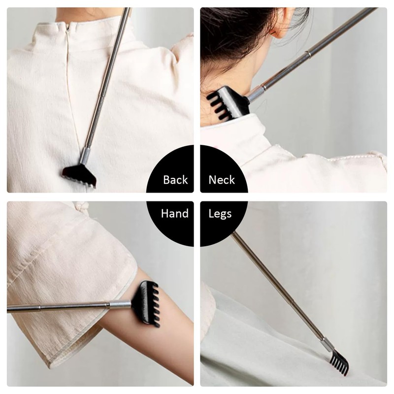 2 PCS Back Scratcher, Retractable Scratch Tool, Extendable Back Scratcher,