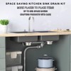 QruiLanTu Double Sink Drain Kit Space Saving Kitchen Sink Drain