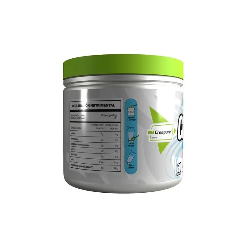 Creatina Monohidratada Creapure Fsb 300 Gr 60 Servicios Sabor Sin