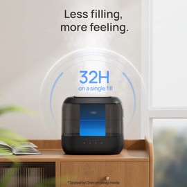 Dreo Humidifiers for Bedroom, Top Fill 4L Supersized Cool Mist Humidifier with Oil Diffuser and Nightlight, 32H Runtime, Quiet Ultrasonic Humidifiers for Home, Large Room, Baby Nursery and Plants