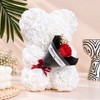 Rose Teddy Bear for Romantic Gifts – Artificial Rose Bouquet