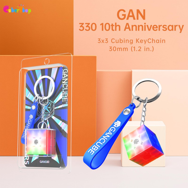 CuberShop GAN 330 10th Anniversary Keychain Cube