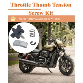 eosorssa Throttle Thumb Tension Screw Kit with Circlip and Spring 1974-2017 Models Fit for Harley Davidson 1974-Later Replaces 56397-74C 56402-83A 56394-74 11155