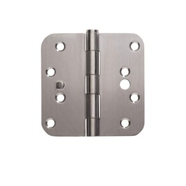 Security Door Hinges - Stainless Steel - 4 Inch with 5/8 Inch Radius - Security Tab - 2 Pack
