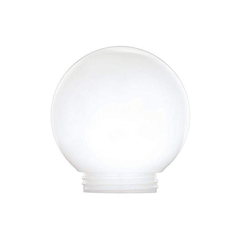6 Inch White Acrylic Lamp Post Globe with 3.24 Inch